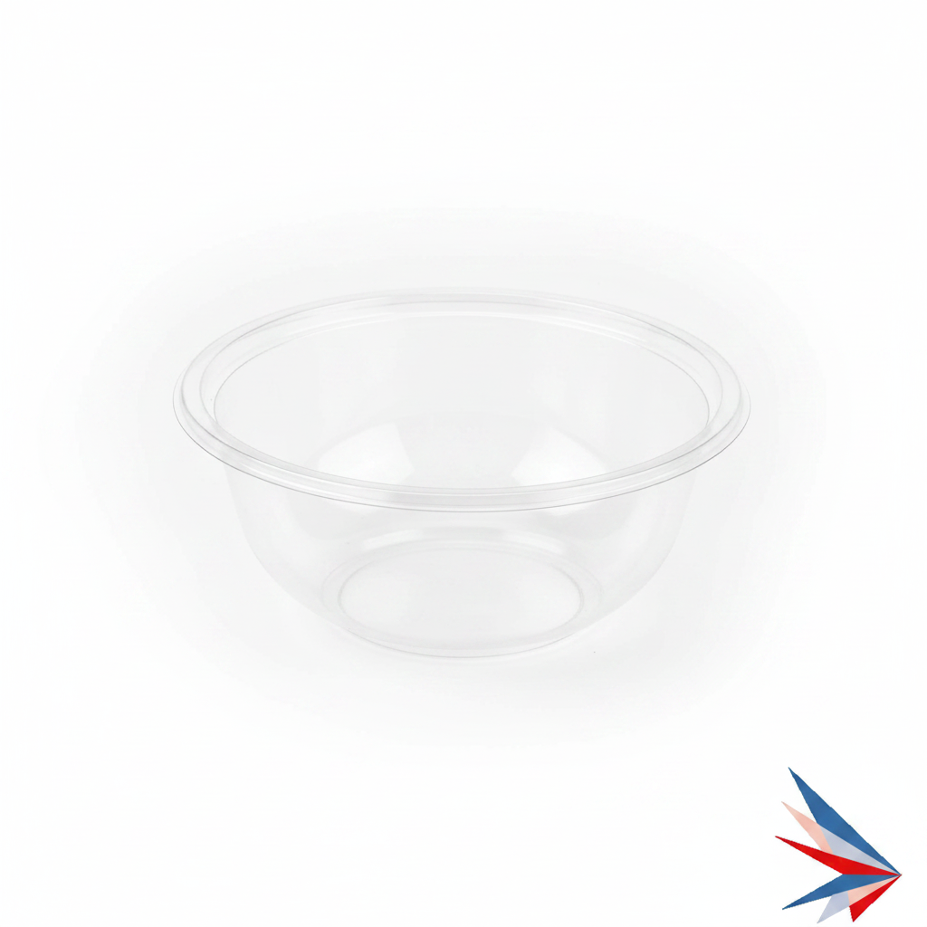 32 oz Clear Plastic Noodle Salad Bowl