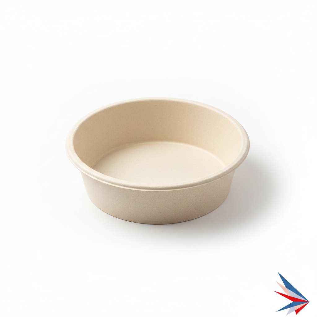 32 oz Round Sugarcane Pulp Bowl
