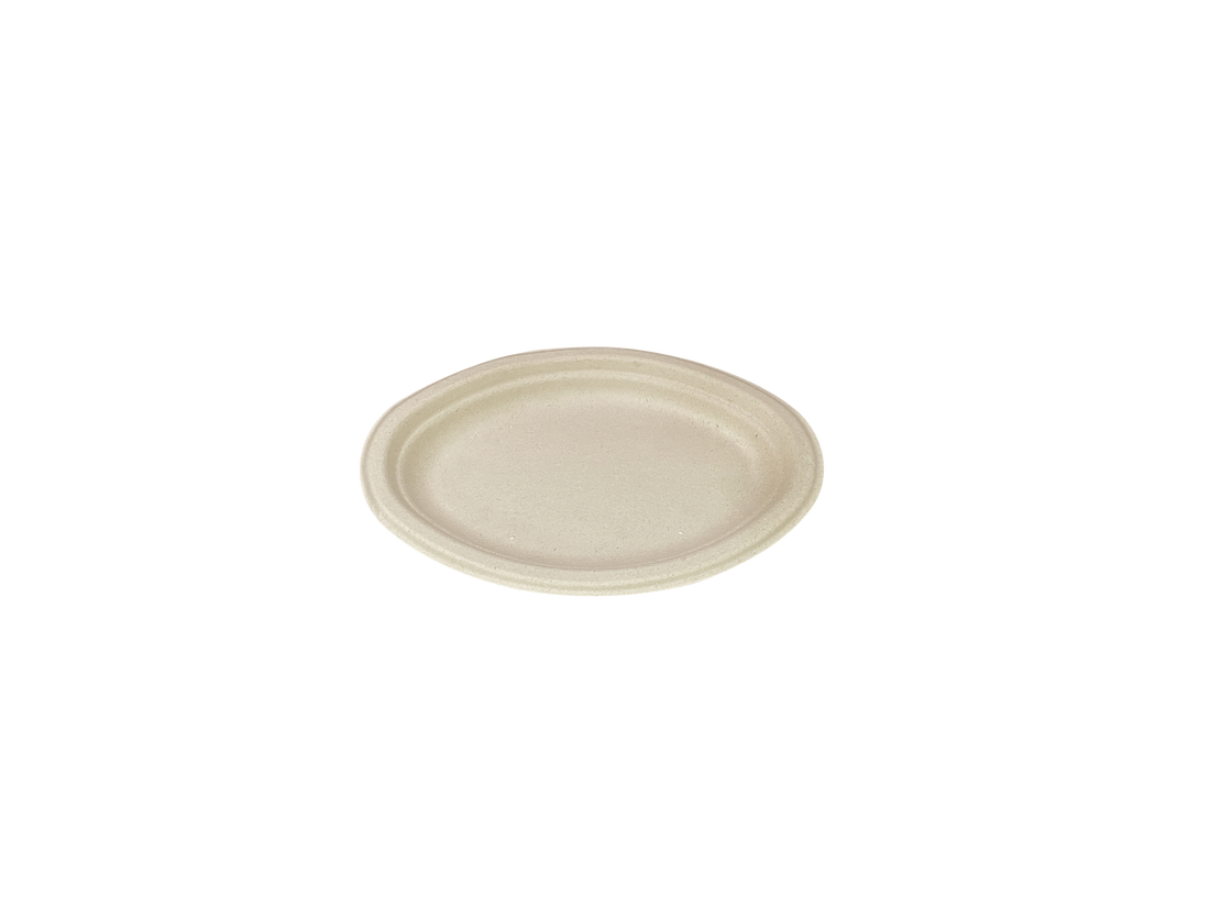 10 inch Oval Bagasse Plate - BPFS75017