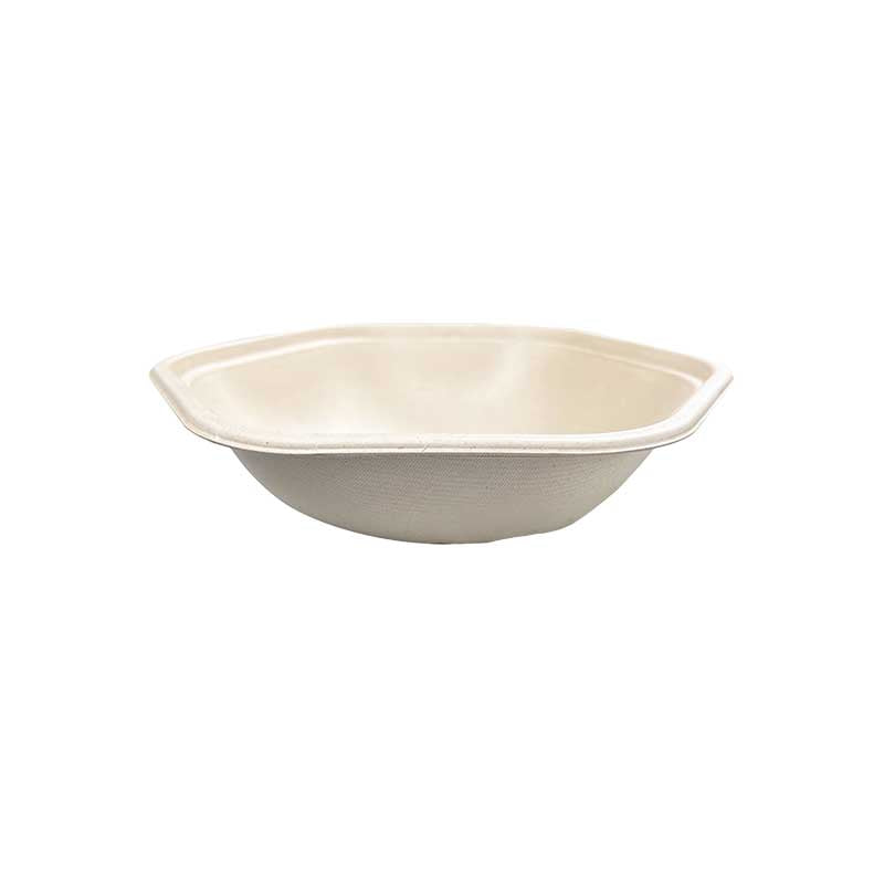 24 oz Hexagon Natural Pulp Bowl - CBH-750 B