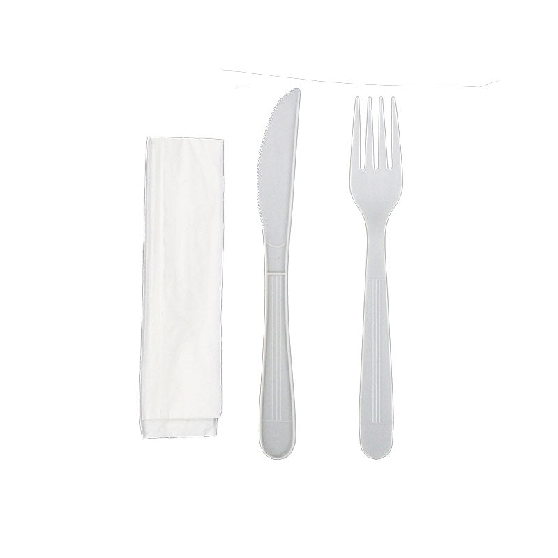 White PP Heavyweight Cutlery Kit 3-in-1 - HWPP-3in1-WH