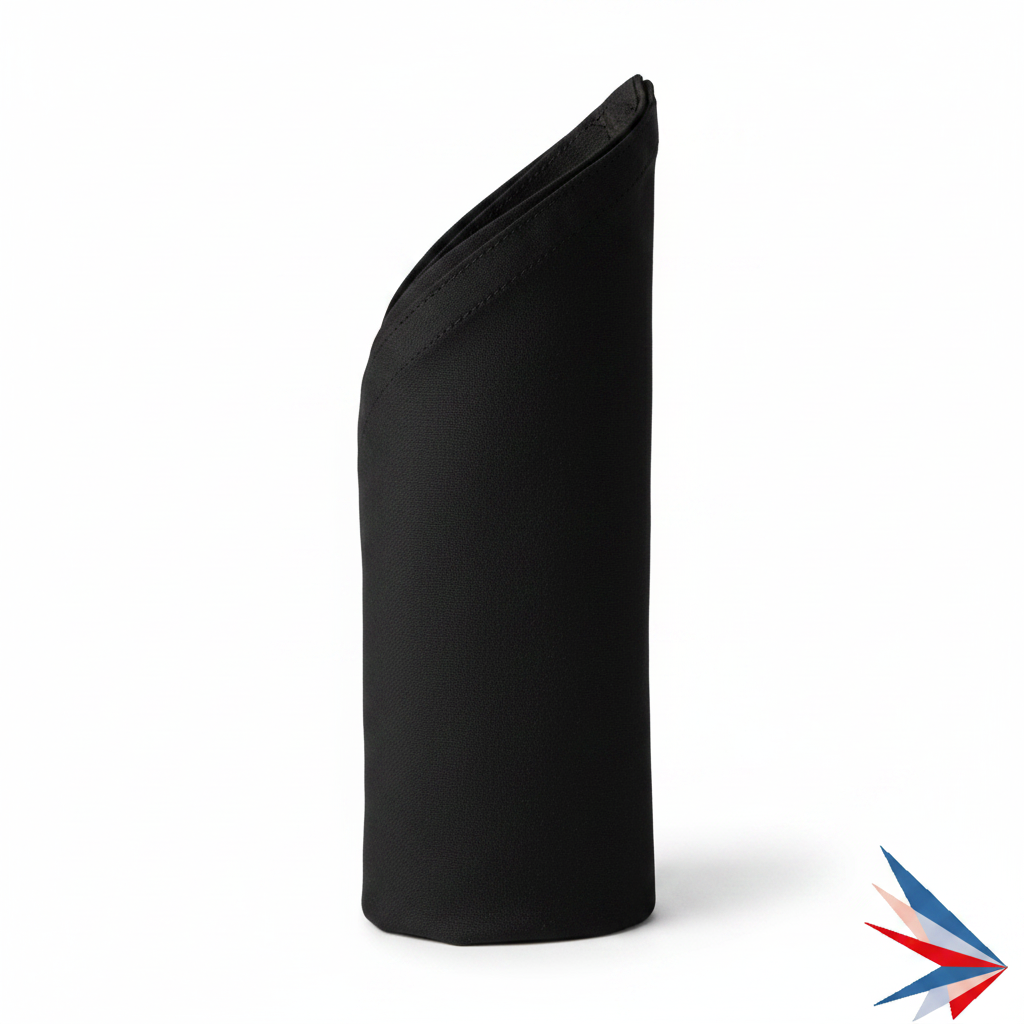 Black 2-Ply Dinner Napkin - 1/8 Fold