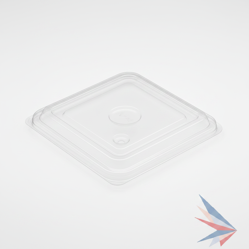 PET Square Lid for Kraft Soup Bowls SQB-32/SQB-45