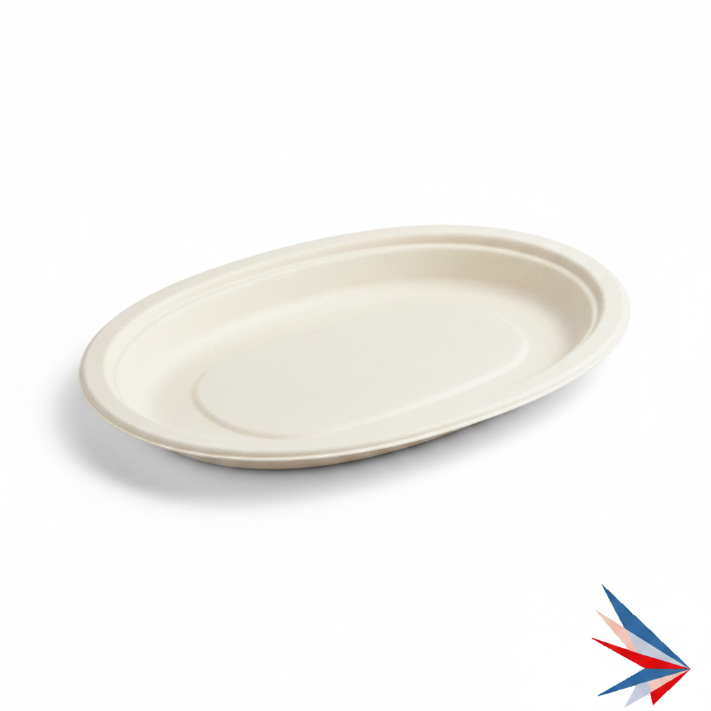 10" Oval Bagasse Plate