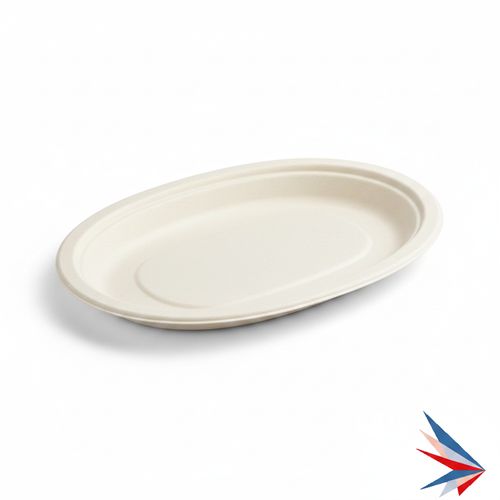 10" Oval Bagasse Plate