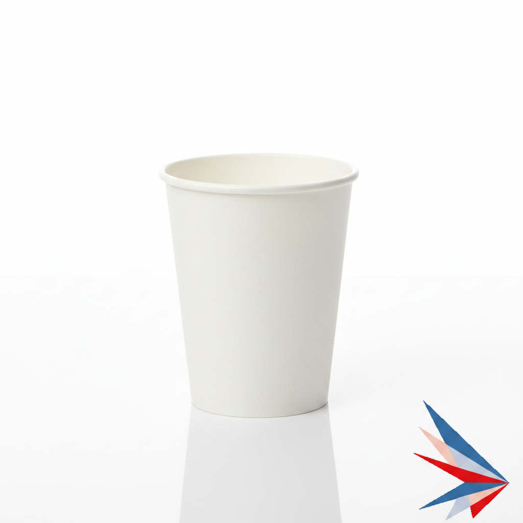 12 oz White Single Wall Paper Cup