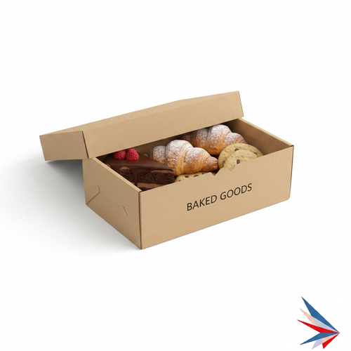 13x7x2.5 Kraft Hinged Bakery Box