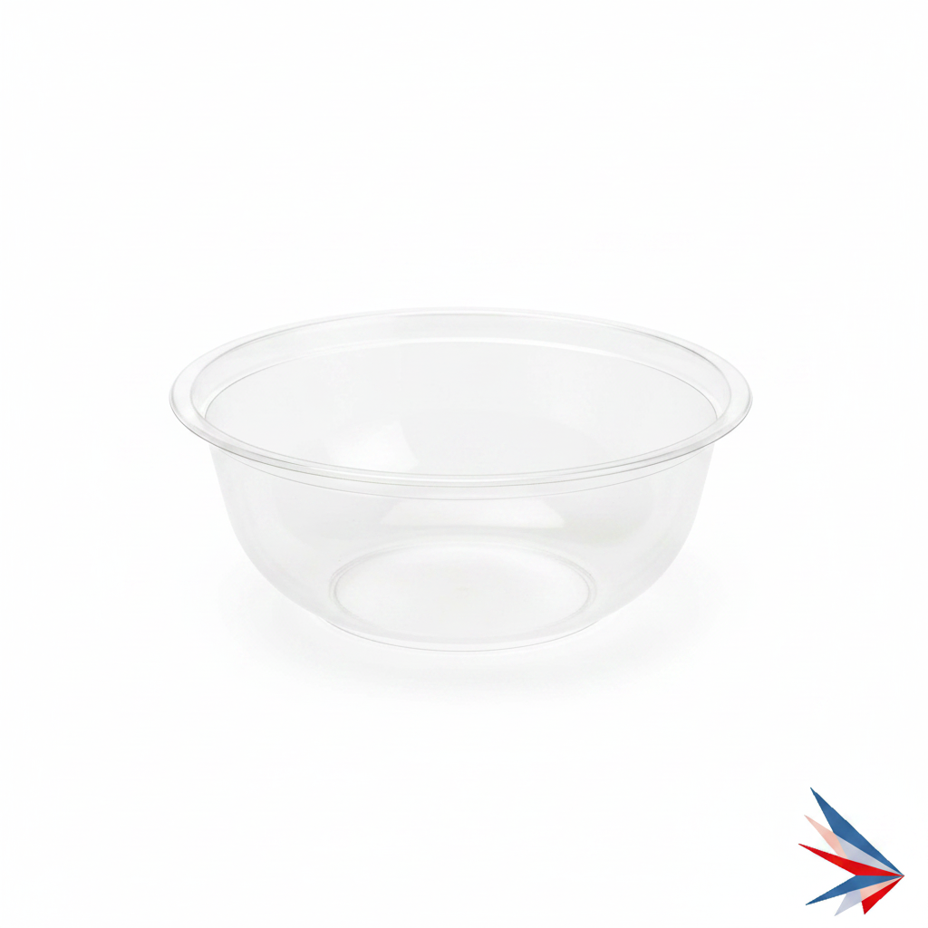 24 oz Clear Plastic Noodle Salad Bowl
