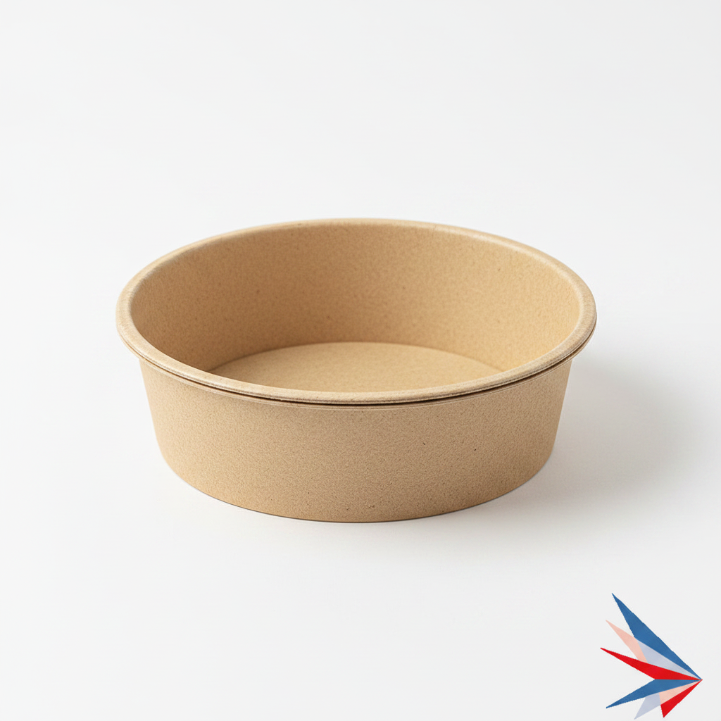 24 oz Round Natural Sugarcane Pulp Bowl Base
