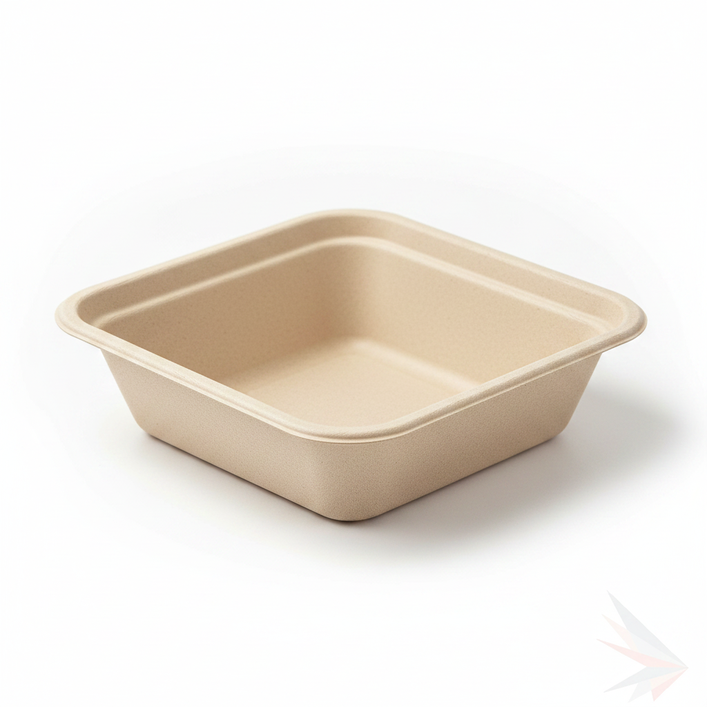 32 oz Square Natural Pulp Bowl Base
