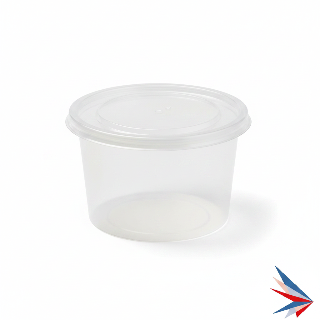 32 oz Translucent PP Round Deli Container with Lid