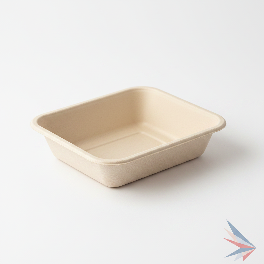 34 oz Rectangular Sugarcane Pulp Food Box Base