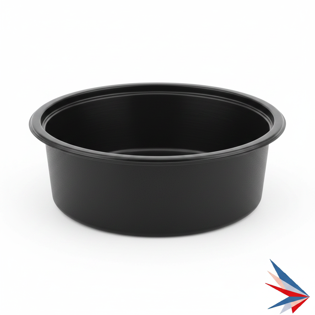 35 oz Black Round Heavy-Duty Container Base