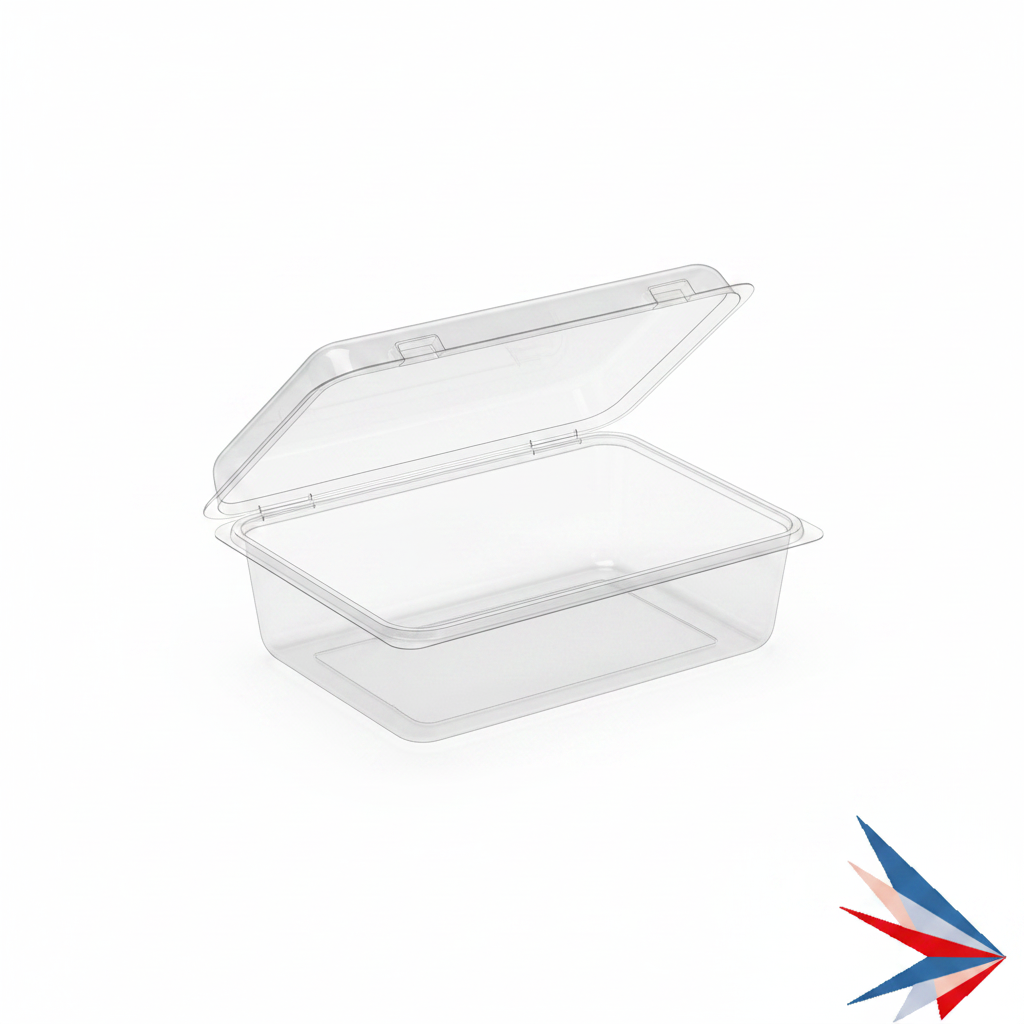 5x9 PET Hinged Food Box