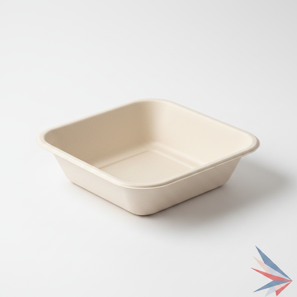 8x8 Square Natural Pulp Food Box Base