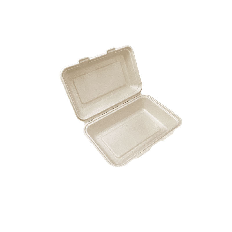9x6 Bagasse Clamshell 1 Compartment - NHFS24031