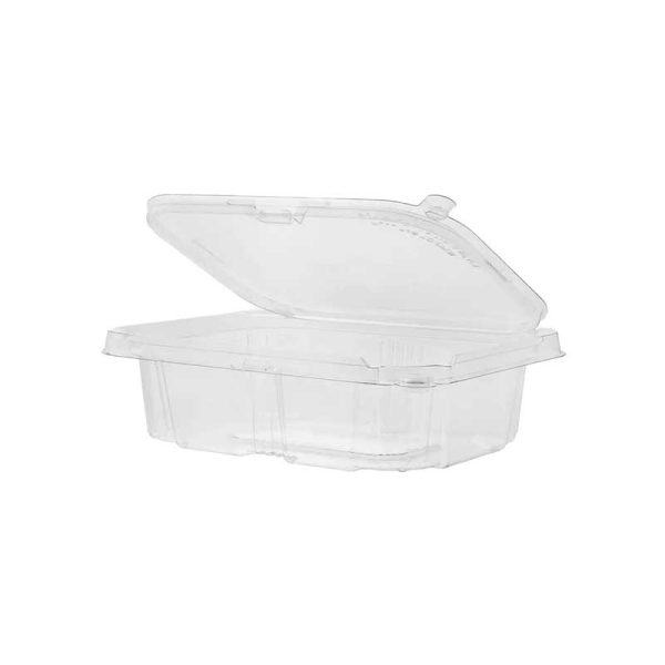 Tamper evident hinged rectangular container 24oz