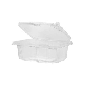 Tamper evident hinged rectangular container 32oz