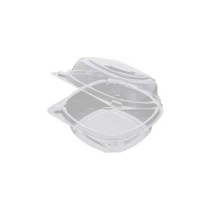 PET Clear Clamshell 6 inch angle view