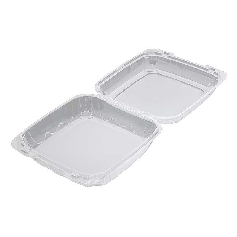 PET Clear Clamshell 9 inch open
