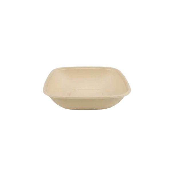Square bowl natural pulp base 48oz