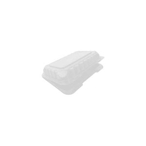 White mineral clamshell 9x6 inch 2 compartments