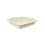 Natural pulp square container 9 inch