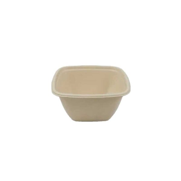 Square bowl natural pulp base 16oz