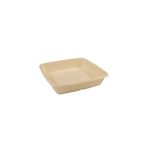 Square food box natural pulp base 8 inch