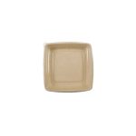 Square food box natural pulp lid 8 inch