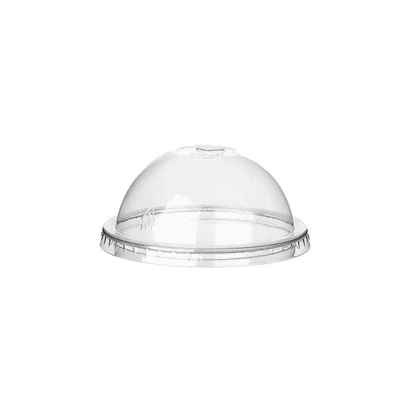 PET Dome lid with cross hole 98mm