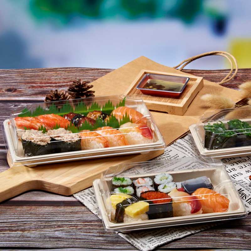 Fiber pulp sushi tray photo
