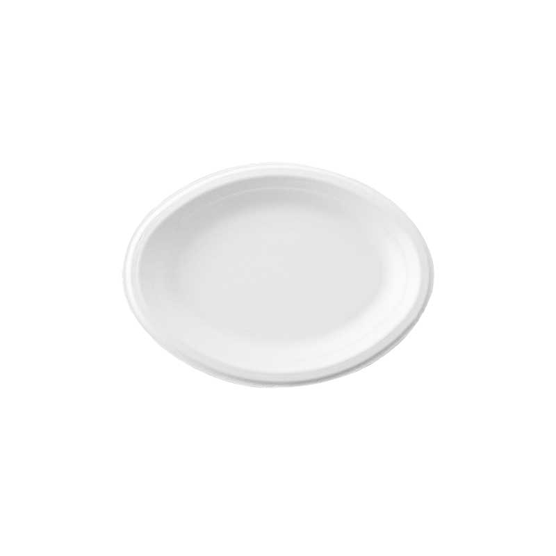 Bagasse Oval plate 10x7.5 inch