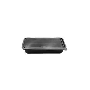 Rectangular black base translucent lid 1 compartment