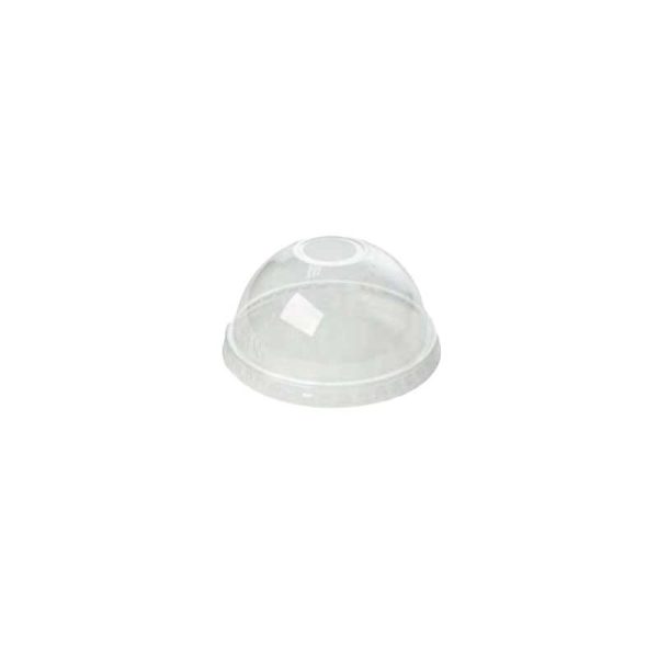 PET Dome lid with hole 92mm