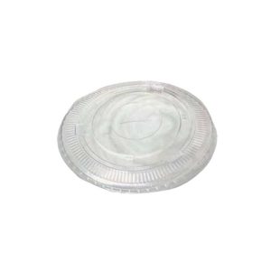 PET Flat lid with X slot 107mm