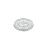 PET Flat lid with X slot 78mm