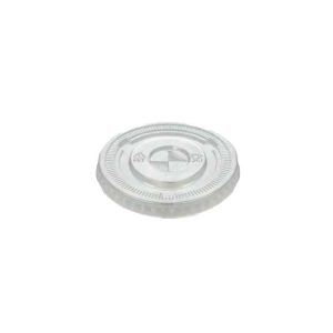 PET Flat lid with X slot 85mm