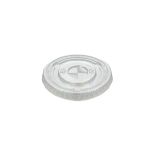 PET Flat lid with X slot 92mm