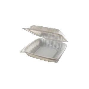 Microwavable Clamshell white 9 inch