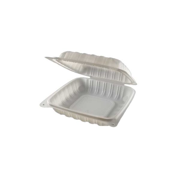 Microwavable Clamshell white 9 inch