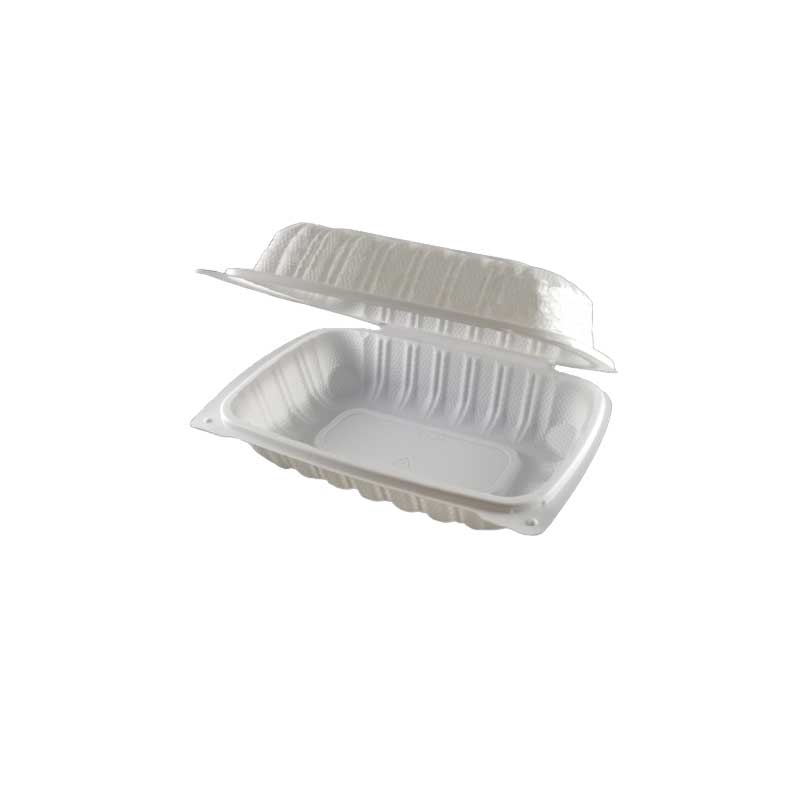 Microwavable Clamshell white 9x6 inch high