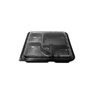 Rectangular bento box 10x10 inch 5 compartments