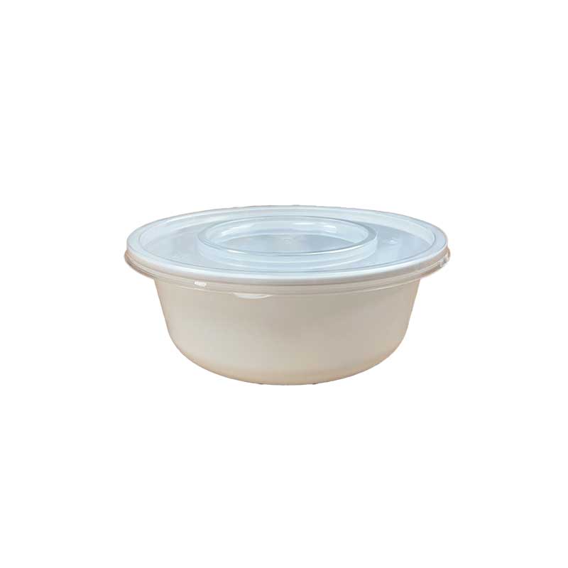 Round Microwavable bowl base 32oz white