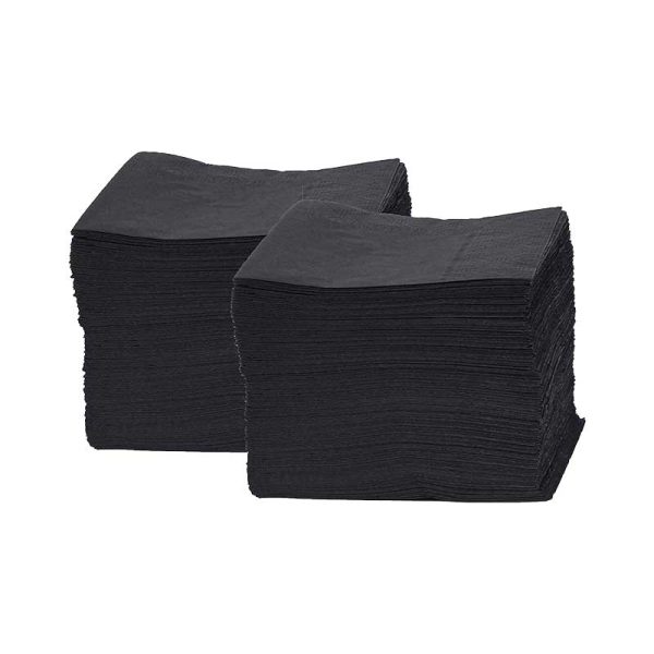 2 ply cocktail napkin black