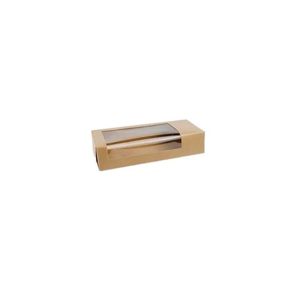 Kraft paper box with window 7x3x1.37