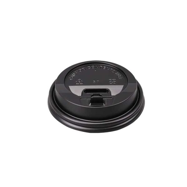 Dome black lid 8 oz