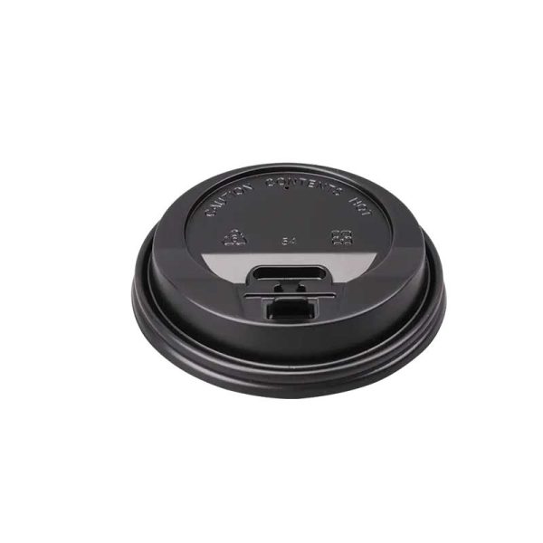 Dome black lid 10-24 oz