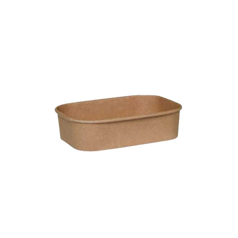 Kraft paper rectangle bowl base 16 oz