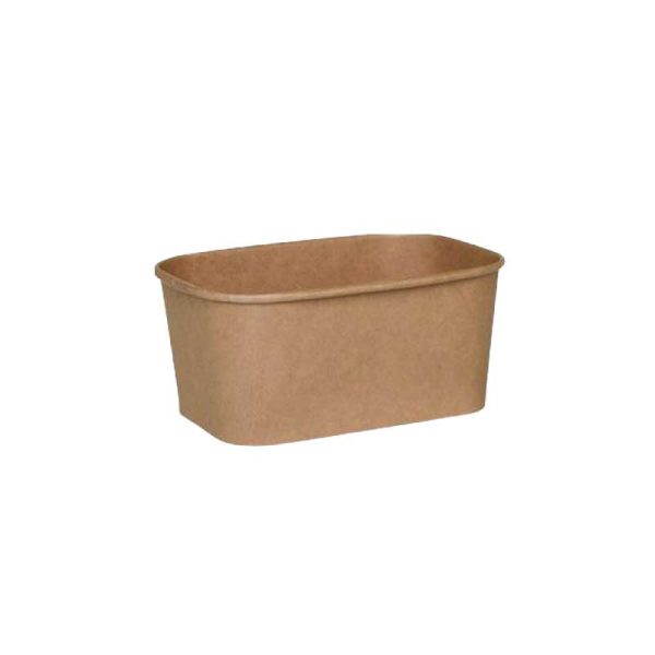 Kraft paper rectangle bowl base 32 oz